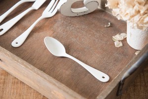 Enamel Tsubamesanjo Spoon Blanc Cutlery Western Tableware Made in Japan