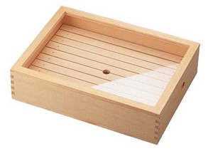 【ヤマコー】 木製　ネタ箱　目皿・アクリル蓋付