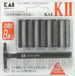 貝印　K2−8B　KAI−K2替刃8コ付 【 男性用カミソリ 】