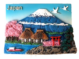 ご当地マグネット　NEW富士山◆外国人観光客向け.お土産マグネット◆