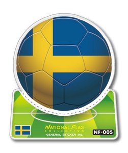 NF-005/スウェーデン/サッカーボールステッカー/ ワールドカップ W杯 スポーツ観戦に！