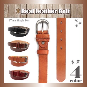 Belt Unisex Genuine Leather Simple
