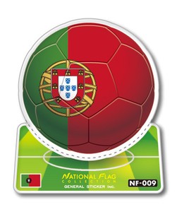 NF-009/ポルトガル/サッカーボールステッカー/ ワールドカップ W杯 スポーツ観戦に！