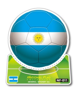 NF-011/アルゼンチン/サッカーボールステッカー/ ワールドカップ W杯 スポーツ観戦に！