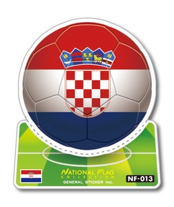 NF-013/クロアチア/サッカーボールステッカー/ ワールドカップ W杯 スポーツ観戦に！