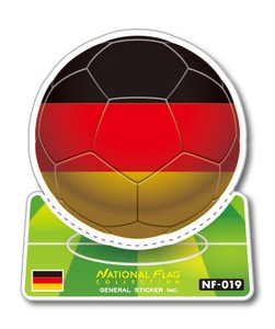NF-019/ドイツ/サッカーボールステッカー/ ワールドカップ W杯 スポーツ観戦に！