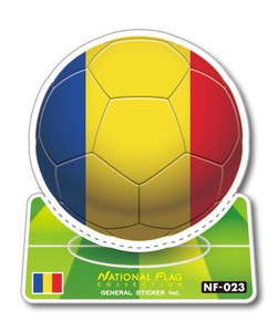 NF-023/ルーマニア/サッカーボールステッカー/ ワールドカップ W杯 スポーツ観戦に！