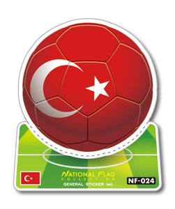 NF-024/トルコ/サッカーボールステッカー/ ワールドカップ W杯 スポーツ観戦に！