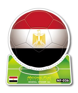 NF-026/エジプト/サッカーボールステッカー/ ワールドカップ W杯 スポーツ観戦に！