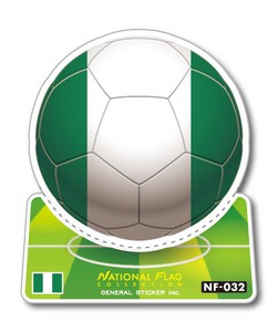 NF-032/ナイジェリア/サッカーボールステッカー/ ワールドカップ W杯 スポーツ観戦に！