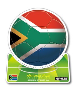 NF-038/南アフリカ/サッカーボールステッカー/ ワールドカップ W杯 スポーツ観戦に！