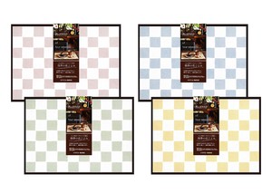 Placemat Gift Kitchen Indigo Japanese Pattern Checkered 10-pcs Made in Japan
