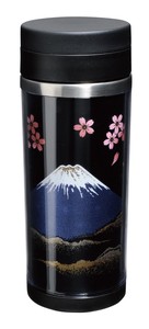 ☆日本伝統技法・蒔絵・MAKI-E Stainless steel Bottle/蒔絵ステンレスボトル　富士に桜