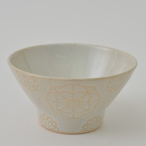 Hasami ware Rice Bowl White Stitch Made in Japan
