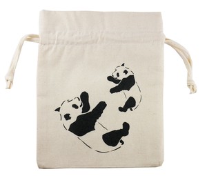 Pouch/Case Animal Print Drawstring Bag Cotton Panda