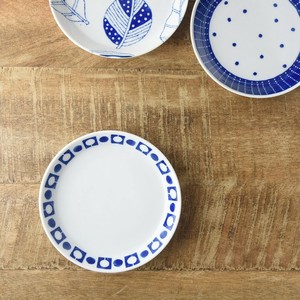 ブルーパターン 14cm取り皿 ブロック[日本製/美濃焼/洋食器]