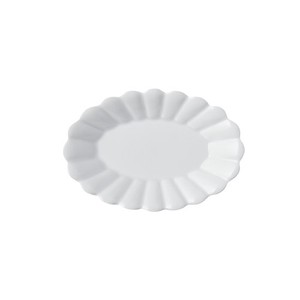キクワリ（白）楕円皿小