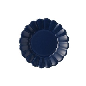 キクワリ（紺）15cm丸皿