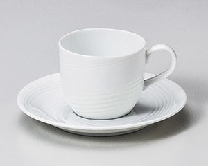 清流コーヒー碗と受皿　【日本製　美濃焼】