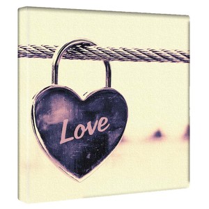 【アートデリ】LOVEのファブリックパネル インテリア雑貨 キャンバス   poht-1805-12