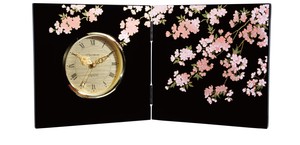 ☆日本伝統技法・蒔絵【MADE IN JAPAN】MAKI-E 屏風時計 /蒔絵 Clock of Folding