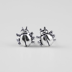 Pierced Earrings Silver Post sliver Stag-beetle