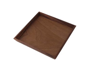 手頃な大きさ・コンパクト！【クロクルミ】wooden walnut　tray  /木製 ウォールナット トレー　正角