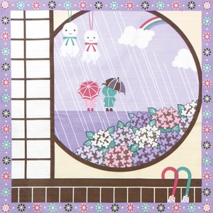 【四季彩布】小風呂敷　梅雨