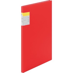 KINGJIM Store Supplies File/Notebook Red Folder Clear