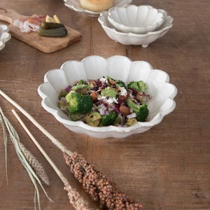 Mino ware Rinka Kohyo Main Dish Bowl Western Tableware White Wedge 21cm Made in Japan