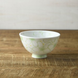 一面のさくら 11cm軽量茶碗 ヒワ[日本製/美濃焼/和食器]
