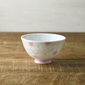 一面のさくら 11cm軽量茶碗 ピンク[日本製/美濃焼/和食器]