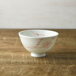 Mino ware Rice Bowl Red M Made in Japan