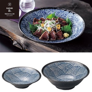 Mino ware Side Dish Bowl Seigaiha Made in Japan