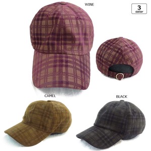 ベロアチェックローキャップ CAP 帽子