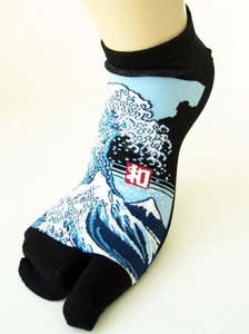 短袜 富士山 系列 富士 和风图案