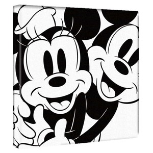 【アートデリ】ミッキーマウス&ミニーマウスのファブリックパネル インテリア雑貨   dsny-1806-01