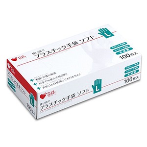 オオサキメディカル プラスチック手袋 ソフトPF（L／100枚）