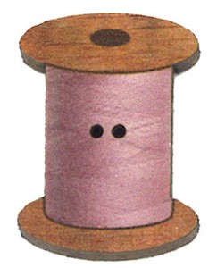 フランス 木製ボタン アトリエ ボヌール ドゥ ジュール 【糸巻・ローズ】