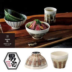 Mino ware Rice Bowl Horitokusa L size Made in Japan