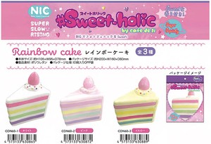 Hobby Item squishy Cafe Rainbow Cake