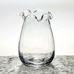 カーリーボーダーベース H20 花瓶 ガラス シリンダー ベース 花器