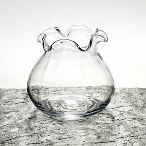 カーリーボーダーベース H15 花瓶 ガラス シリンダー ベース 花器