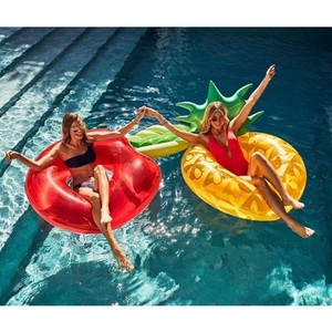 プールリング パイナップル ドーナツ型 O型 浮き輪 インスタ 大人 夏 海 プール 海水浴
