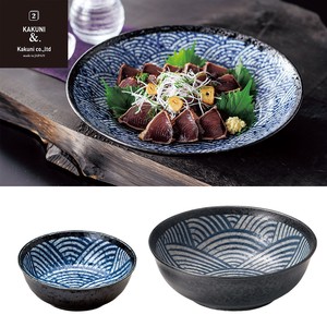 Mino ware Donburi Bowl Seigaiha Made in Japan