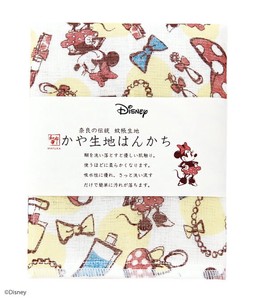 【日本製】Disney ディズニー かや生地 ハンカチ 『ファッションミニー』奈良の 蚊帳生地 使用