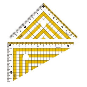 共栄プラスチック カラー三角定規 イエロー CPK-120-Y 00016049