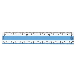 共栄プラスチック カラー直線定規 ブルー CPK-15-B 00010550