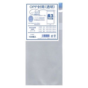 菅公工業 OPP透明封筒厚口長3用 100枚 シ922 00013804