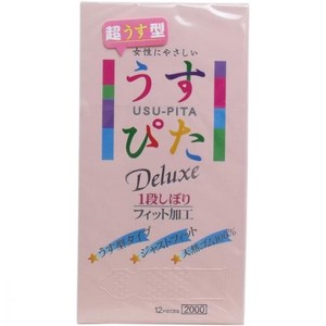 うすぴた コンドーム デラックス ワンデーウェーブ 12個入【避妊具・潤滑剤】